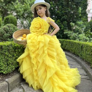 Дитяча жовта сукня 2102